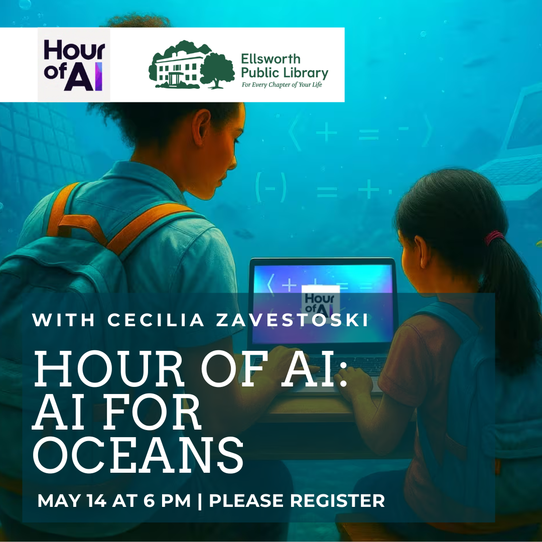 an animated image of two people sitting underwater in front of a laptop